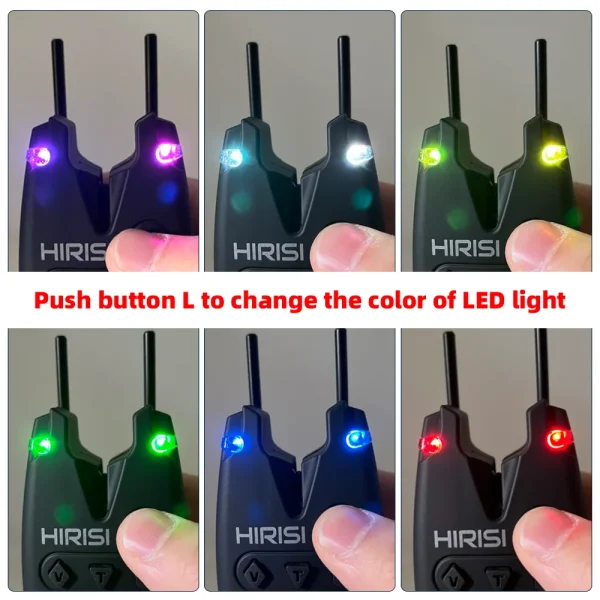 Hirisi Carp Fishing Bite Alarms with Volume Tone Sensitivity Control LED Indicator B160 Fishing Accessories - Image 2