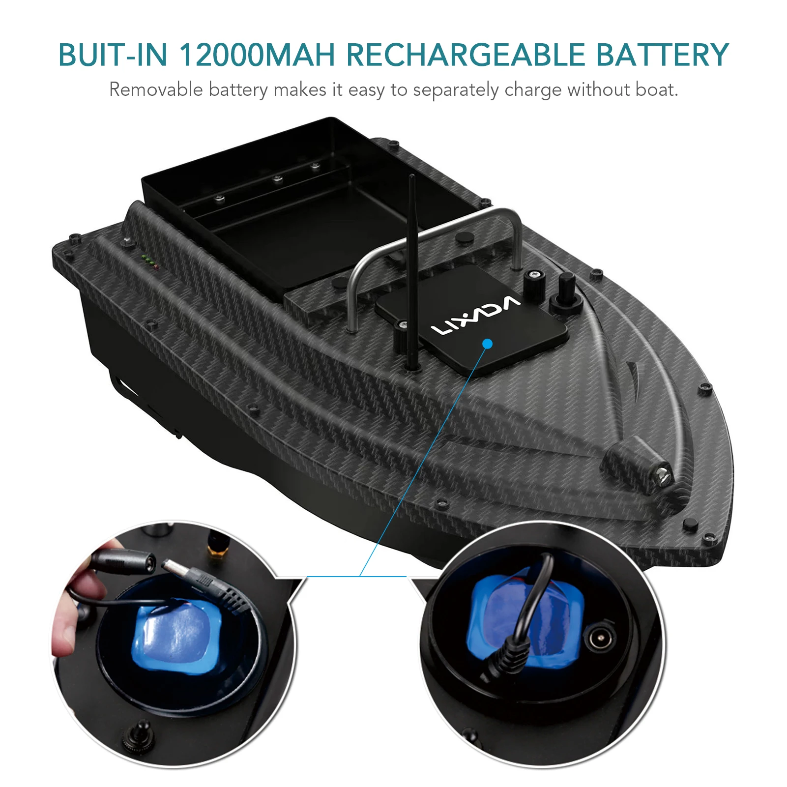 Wireless Remote Control Fishing Bait Boat Fishing Feeder 430-540 yards Remote Range Fish Finder Device Fishing Accessories - Image 3