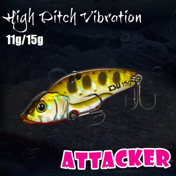 TSURINOYA ATTACKER 48mm/11g 52mm/15g Metal VIB Fishing Lure Vibration Hard Baits Bass Pike Wobbler Pesca Artificial Swimbait - Image 3