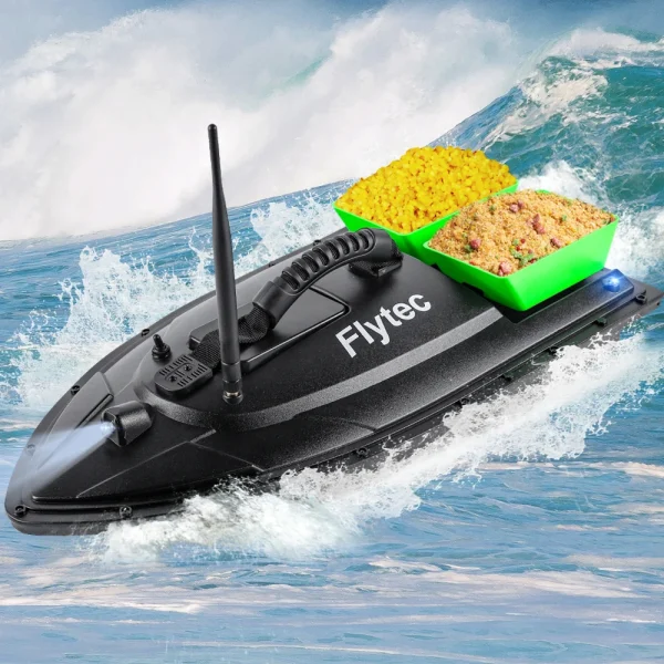 Fishing Bait Boat RC Fish Finder 500m Remote Control 1.5KG Loading 5200mAH Dual Motor with LED Light Bait Boat Fishing Tool - Image 2